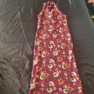 Red burgundy flower dress 2/$5